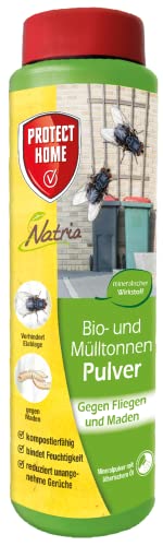 PROTECT HOME Natria Bio- und Mülltonnenpulver, gegen Maden und Fliegen in der Mülltonne, 500 g von PROTECT HOME