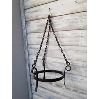 Hängeampel Blumen Schmiedeeisen Ø 20 cm An Ketten Blumentopf Pflanzgefäß von BayernCottage