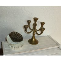 Menorah Messing Kerzenhalter Leuchter 5 Flammig von BayernCottage