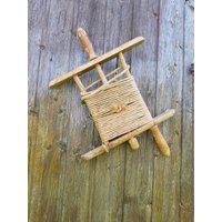 Vintage Wäschespindel Spindel Holz + Wäscheleine Seil Haspel von BayernCottage