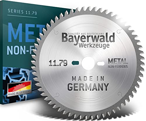Bayerwald - HM Kreissägeblatt - Ø 205 mm x 3,2 mm x 18 mm | Trapezflachzahn negativ (64 Zähne) | Alukreissägeblatt für NE-Metall & Kunststoff von QUALITÄT AUS DEUTSCHLAND Bayerwald Werkzeuge