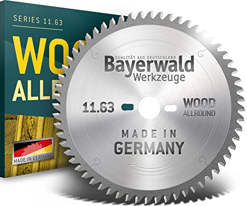 Bayerwald - HM Tischkreissägeblatt Ø 254 mm x 2,8 mm x 30 mm (Für Spanplatten, Plexiglas etc.) | 48 Zähne Hohldach Flachzahn - Negativ von QUALITÄT AUS DEUTSCHLAND Bayerwald Werkzeuge