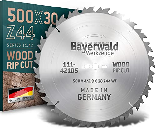 Bayerwald - HM Kreissägeblatt - Ø 500 mm x 4,0 mm x 30 mm | Wechselzahn (44 Zähne) | grobe, schnelle Zuschnitte - Brennholz & Holzwerkstoffe | mit Kombinebenlöchern von Bayerwald Werkzeuge