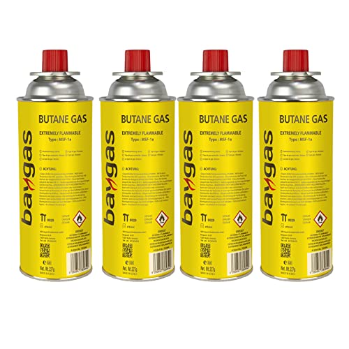 Butangas 227g 520ml Gaskartusche Campinggas Gas Campingkocher Bunsenbrenner (10 Stück) von Baygas