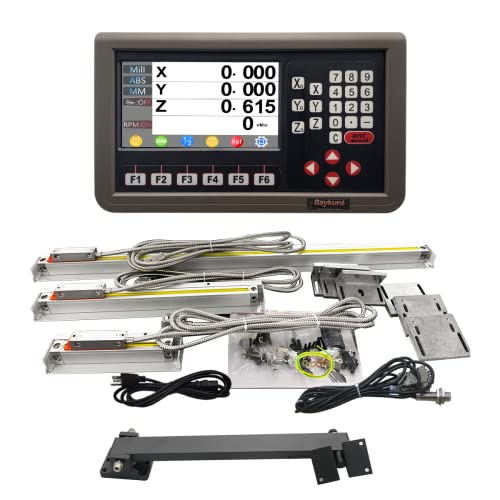 3-Achsen-DRO Digital-Ablesefräsmaschine mit Glas-Linearskala, IP55, 170 mm, 320 mm, 570 mm, Reiselänge, US-Lager von Baykunl