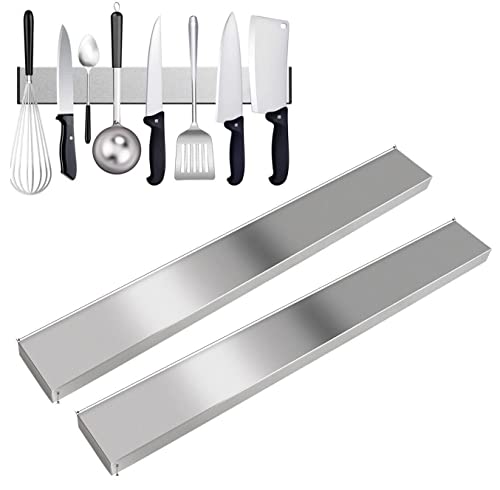 2er Set Magnetleiste selbstklebend 40cm und 50cm - Messerleiste Edelstahl Ohne Bohren | Magnetschiene für Werkzeug & Küchenutensilien | Werkzeugleiste mit Klebeband | Messerhalter | Werkzeughalter 2er Set Magnetleiste selbstklebend 40cm und 50cm - Messerleiste Edelstahl Ohne Bohren | Magnetschiene für Werkzeug & Küchenutensilien | Werkzeugleiste mit Klebeband | Messerhalter | Werkzeughalter von Bayli