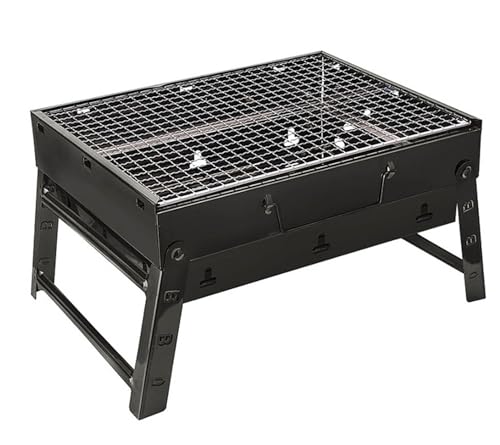 35x27x20 cm Holzkohlegrill Tragbar, Klappgrill, tragbarer Koffergrill, BBQ Faltgrill für Camping, Picknicks, Urlaub, Strandpartys und andere Outdoor-Aktivitäten, Reisegrill, Koffergrill von Bayli