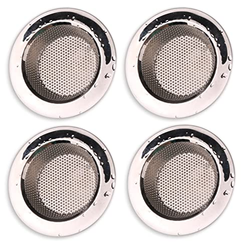 4er Pack Abfluss Sieb Fein Küche zur Vermeidung von Verstopfung Haarsieb aus Edelstahl für Waschbecken, Dusche rostfreier Spülbeckensieb Ø - 7,5 cm | Siebkorb für Badewanne/Duschtasse/Duschwanne 4er Pack Abfluss Sieb Fein Küche zur Vermeidung von Verstopfung Haarsieb aus Edelstahl für Waschbecken, Dusche rostfreier Spülbeckensieb Ø - 7,5 cm | Siebkorb für Badewanne/Duschtasse/Duschwanne von Bayli