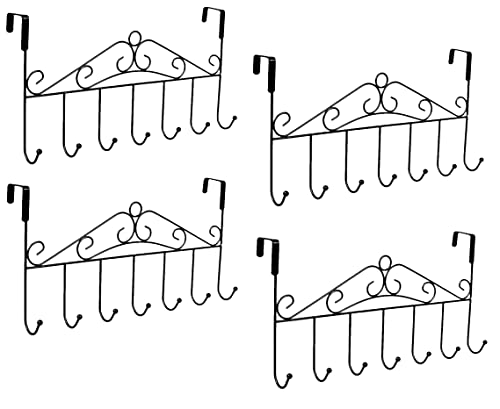 4er Pack Türgarderobe zum Einhängen - 42,5 cm - Handtuchhalter schwarz - Bad, Flur, Wonzimmer Kleiderhaken mit 7 Haken Türhakenleiste Garderobenhaken Türleiste Kleiderhalter 4 Stück Türhängeleiste 4er Pack Türgarderobe zum Einhängen - 42,5 cm - Handtuchhalter schwarz - Bad, Flur, Wonzimmer Kleiderhaken mit 7 Haken Türhakenleiste Garderobenhaken Türleiste Kleiderhalter 4 Stück Türhängeleiste von Bayli
