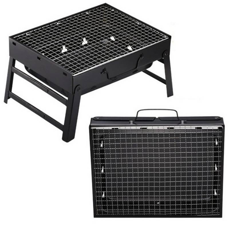 BAYLI Holzkohlegrill 2er Set Holzkohlegrill Tragbar, 35x27x20 cm Klappgrill, tragbarer von Bayli