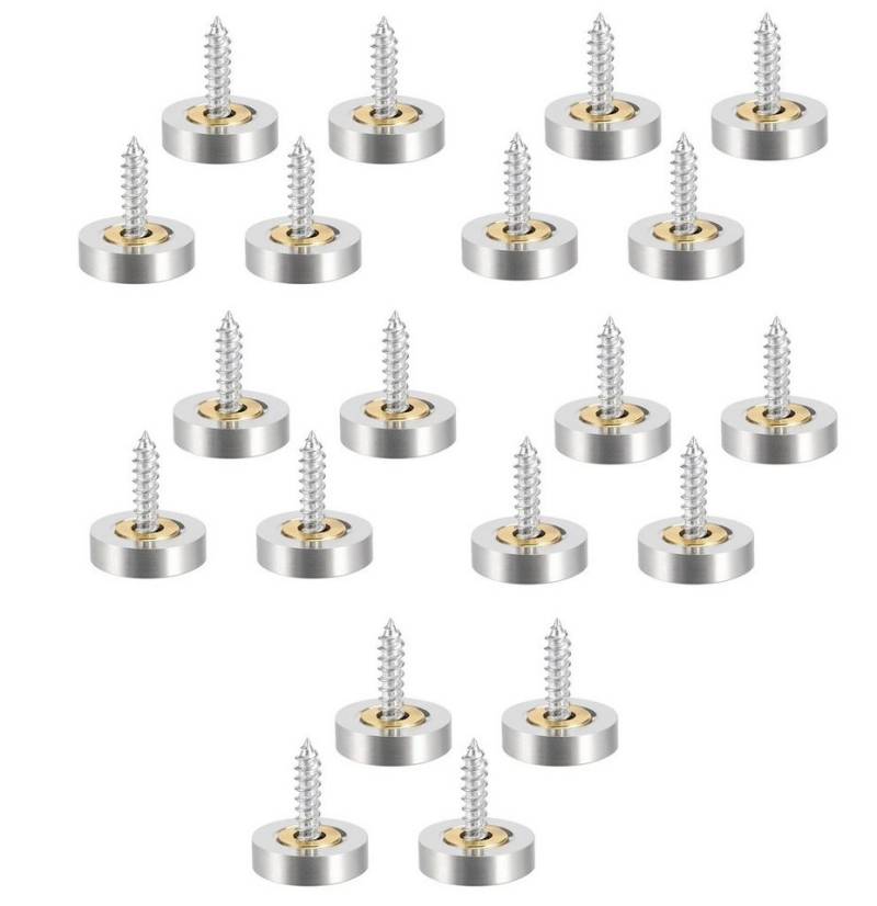 BAYLI Regal 20er Set Spiegel Schrauben mit Kappen, 16mm Zierschrauben mit Abdeckk von Bayli