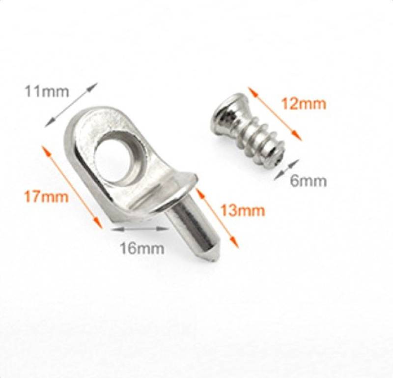 BAYLI Regal 24 Stück Winkelbodenträger, Bodenträger 5mm mit Schraube & Zapfen von Bayli