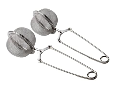 Bayli 2er Set Teezange aus Edelstahl fur Tasse | Teefilter | Gewürzzange | Teesieb | Gewürzei | Tassensieb | Tee Ei | Teezangenei von Bayli