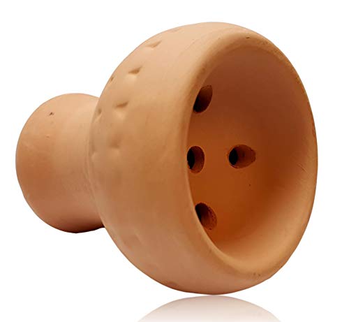 Bayli Premium Shisha Kopf aus hochwertigem Ton | Shisha Tonkopf für Kamin & Aufsatz | Geschmacksneutraler Tabakkopf aus Naturton | Einfacher Kopfbau | Kopf für Wasserpfeifen und Shishas - Höhe 8,5 cm von Bayli