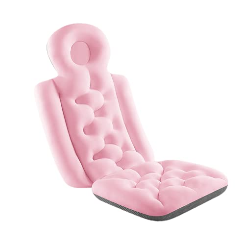 Baymate Badewannenkissen Badewannen Kissen Komfort Badekissen Wannenkissen Nackenkissen Ergonomische Home Spa Kopfstütze für Badewanne Whirlpool und Home Spa (Pink,93X40cm) von Baymate