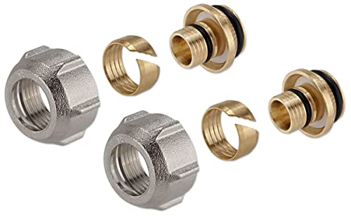 2 Stck Klemmringverschraubung 3/4'' Eurokonus - für Mehrschicht-Verbundrohr 16 x 2 mm von Bayram