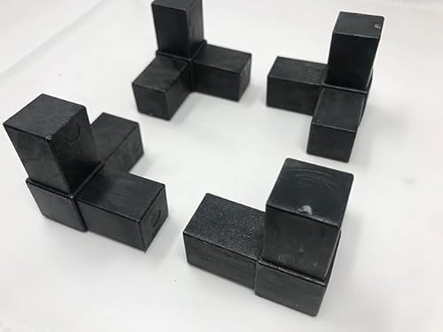 4x Steckverbinder Vierkantrohr 25x25x1,5 schwarz Rohrverbinder Quadratrohr Alu von Bayram