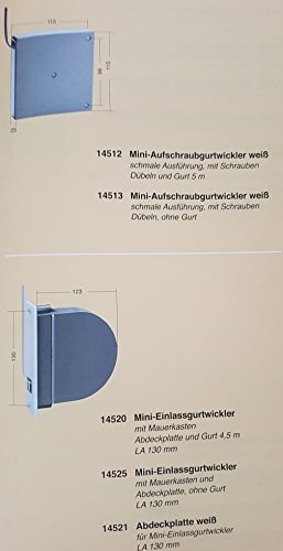 Bayram® 1 Stck Gurtwickler Gurtroller Aufschraubwickler Mini Aufputz Gurt Rolladen Rollos Unterputz Gurtwickler Einlaßgurtroller nach Auswahl (14513) von Bayram