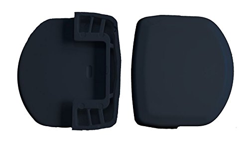 Bayram® BALKONTÜRGRIFF HALBRUND mit Edelstahlschrauben Ziehgriff (quarzgrau, RAL 7039) von Bayram