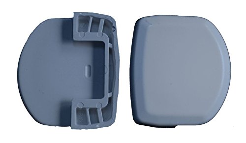 Bayram® BALKONTÜRGRIFF HALBRUND mit Edelstahlschrauben Ziehgriff (silbergrau RAL 7001) von Bayram