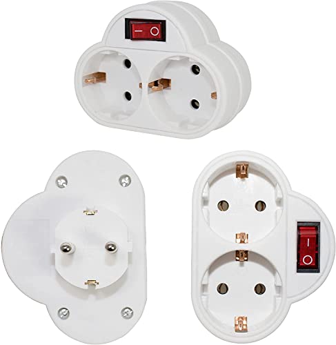 Bayram® Schuko Steckdose, Steckdosen, Ausschalter, Dimmer, Wechselschalter,Unterputz,Aufputz (1fach unterputz) von Bayram