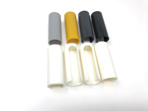 Bayram 4er Set Zierhülsen- SCHWARZ- Aufsteckhülsen Bandset Türbänder 15mm Zimmertür von Bayram