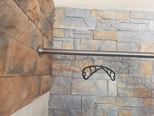 Edelstahl Garderobenstange Kleiderstange 33,7 mm aus V2A Bayram® 100 cm von Bayram