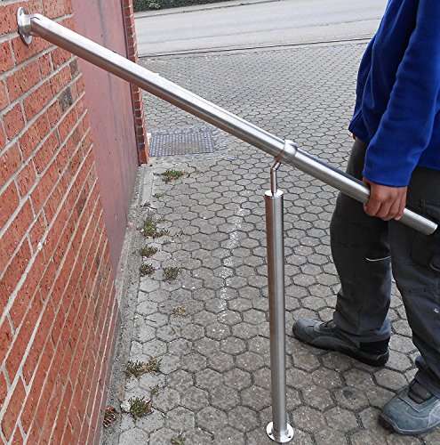 Edelstahl Geländer Handlauf Treppengeländer Balkongeländer V2A Treppe Bausatz mit Montagematerial (100) von Bayram