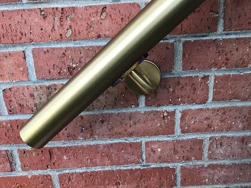 Edelstahl Handlauf Treppengeländer Geländer Wandhandlauf Wand Treppe 42,4 80 cm Messing brüniert von Bayram