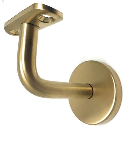Handlaufträger Edelstahl Handlaufhalter Wandhalter für 42,4 Handlauf Messing brüniert von Bayram