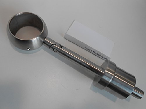 Rohrstütze Pfosten Handlaufhalter D42,4x2,0 höhenverstellbar Handlaufträger mit Kugelring AISI304,D42,4x2, K320 Edelstahl bayram® von Bayram