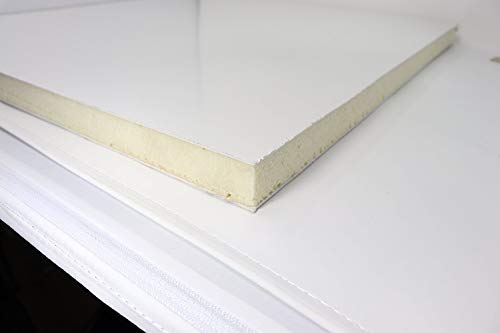 Sandwich-Paneel Kunststoff PVC Platte Sandwichplatten weiss 36 mm 500x500mm (50x100 cm) von Bayram