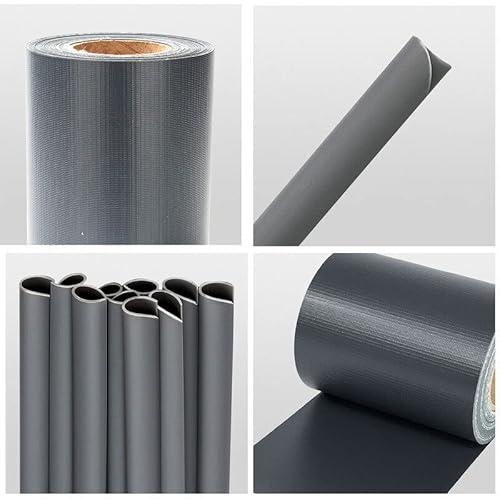 Sichtschutz Rolle 35m Blickdicht PVC Zaunfolie Windschutz für Doppelstabmatten Zaun inkl. Befestigungsclips Antrazit (Antrazit) von Bayram