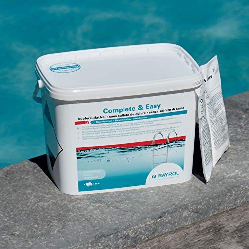 BAYROL Complete & Easy - Wöchentliche Wasserpflege mit Algenverhütung und Klareffekt - sehr einfache Dosierung - für Pools ab 20 m³ - 4,48 kg von Bayrol