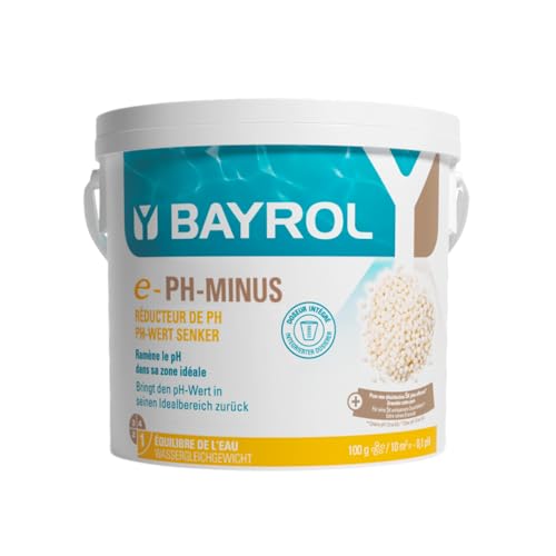 BAYROL e-pH-Minus Granulat 6 kg- senkt schnell & effektiv einen zu hohen pH Wert im Pool - einfache Dosierung direkt ins Wasser - enthält Dosierbecher - pH Senker - pH Regulierung Pool von Bayrol