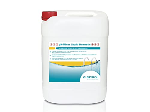 BAYROL pH-Minus Liquid Domestic 20L Kanister - Pool pH Minus flüssig - Senkt den pH-Wert des Poolwassers - besonders hohe Reinheit - Ideal für automatische Dosiersysteme - fluessig pH Minus von Bayrol