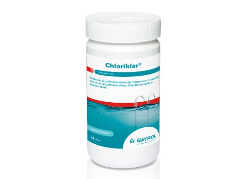 BAYROL Chloriklar - Schnell lösliche Chlortabletten 20g / Chlortabs 20g mit sehr hohem Aktivchlor Gehalt - organisch - 1 kg von Bayrol