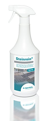 Bayrol Steinrein Spray 1 L - Fertiges Spray zur Reinigung von Stein- Ziegel- Putz- und Holzoberflächen rund um den Pool & im Garten- säurefrei und chlorfrei - Langzeitwirkung von Bayrol