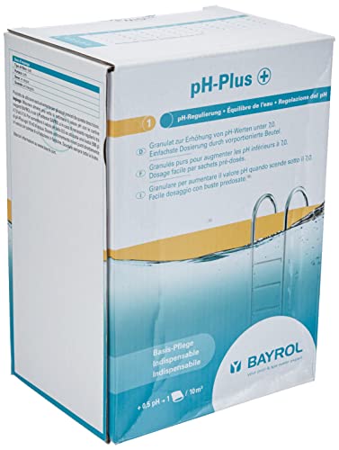 BAYROL pH-Plus Granulat 1,5 kg zur -Wert-Korrektur - sehr einfache Dosierung - 3 x 500 g Dosierbeutel - leichtlöslich - pH-Regulierung, Weiß BAYROL pH-Plus Granulat 1,5 kg zur -Wert-Korrektur - sehr einfache Dosierung - 3 x 500 g Dosierbeutel - leichtlöslich - pH-Regulierung, Weiß von Bayrol