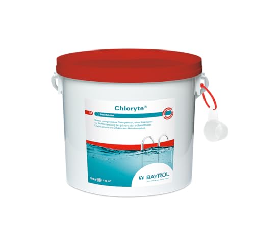 BAYROL Chloryte 5 kg | Anorganisches Chlor Granulat ohne Cyanursäure, zur Stoßbehandlung bei Wasserproblemen. Calciumhypochlorit, hochkonzentriert - sofortige Wirkung gegen Algen, trübes Wasser von Bayrol