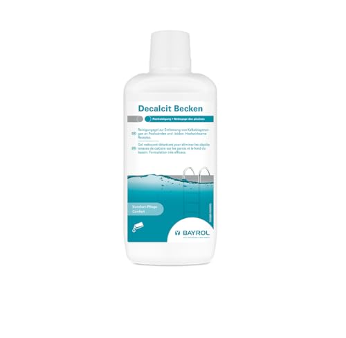BAYROL Decalcit Becken 1 L Reinigungsgel zur Entfernung von Kalkablagerungen an Poolwänden und -böden - Hochwirksame Rezeptur - Löst hartnäckige Schmutz-, Kalk- und Metallablagerungen von Bayrol
