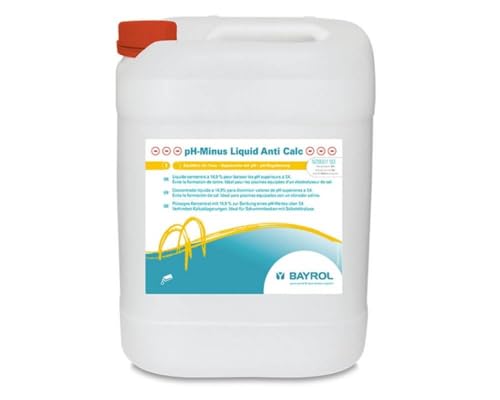 Bayrol pH-Minus Liquid Anti Calc 20 L - Flüssiges Konzentrat zur Senkung eines pH-Wertes über 7,4 in privaten Schwimmbecken. Verhindert Kalkablagerungen. Weiß von Bayrol