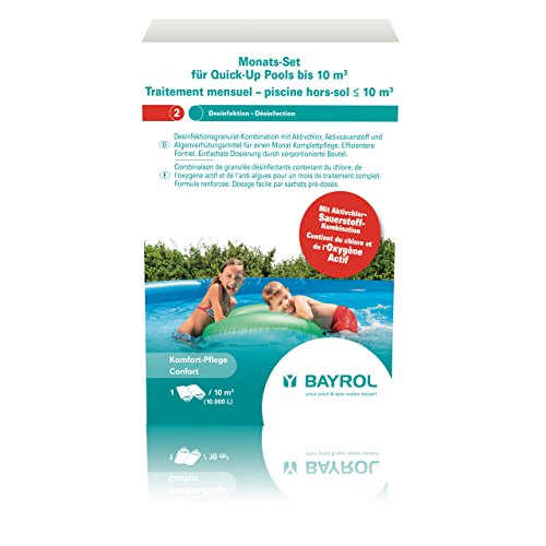 Bayrol Monats-Set Quick-Up-Pool bis 10 m³ - Speziell geeignet für kleine Becken - zuverlässige Komplettpflege des Poolwassers - 0,6 kg von Bayrol