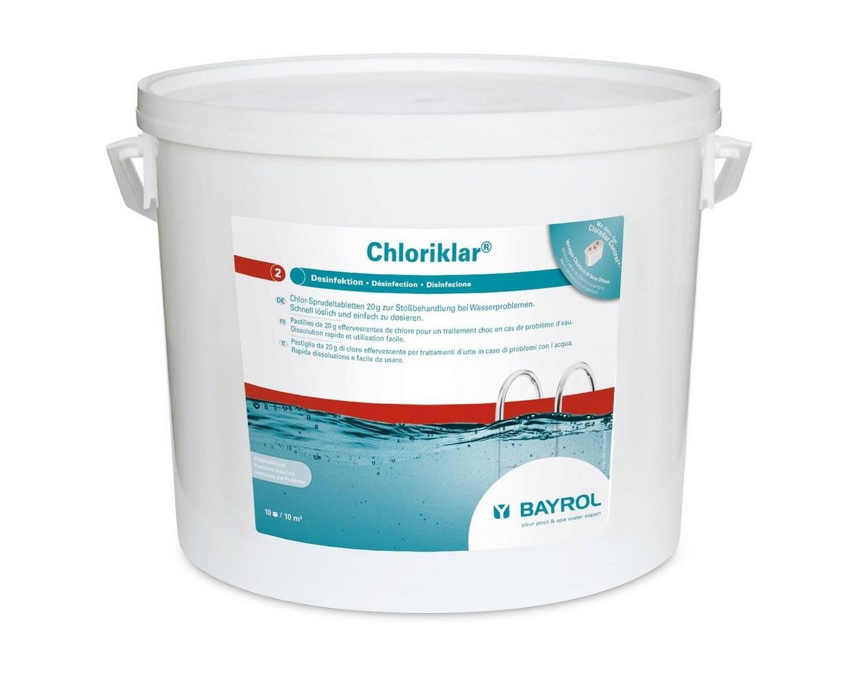 Bayrol Poolpflege Bayrol Chloriklar 10kg 20g-Tabletten schnelllöslich Desinfektion Schwi von Bayrol