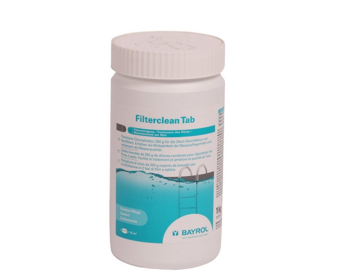 Bayrol Poolpflege Bayrol Filterclean Tab 1 kg 200g-Tabletten Desinfektion Filter Sand von Bayrol