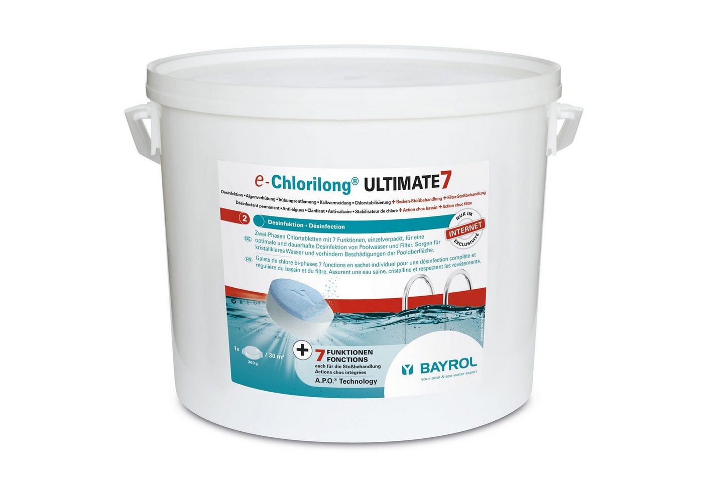 Bayrol Poolpflege Bayrol e-Chlorilong ULTIMATE 7 10,2kg 300gTabletten 7-fach-Funktion von Bayrol