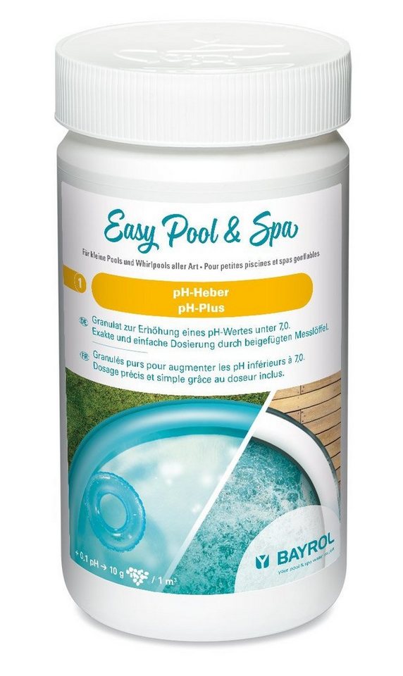 Bayrol Poolpflege Easy Pool & Spa pH-Heber 1 kg, (Whirlpool-Pflegeset), Reines Granulat zur Erhöhung eines pH-Wertes unter 7,0 von Bayrol