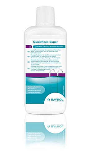BAYROL Quickflock Super 1 L - Flockungsmittel Pool Sandfilter, flüssig - Sehr schneller Klarmach-Effekt für besonders trübes Poolwasser - Wasserreiniger Pool - Klarmacher Pool Reinigungsmittel von Bayrol