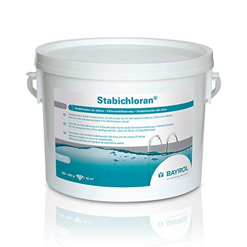 BAYROL Stabichloran 3 kg - Granulat zur Verhinderung von Chlorverlusten - Ideal für Pools mit Salzelektrolyse - Schützt das Chlor vor UV-Strahlen & dient effektiv als Chlorstabilisator Weiß von Bayrol