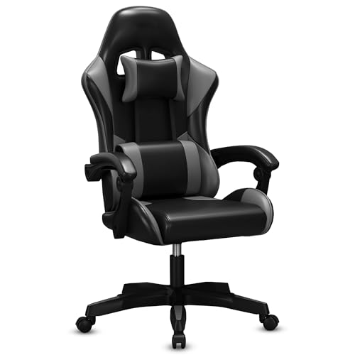Bayt Gaming Stuhl - Gaming Stuhl - Gaming Chair - Game Chair - Ergonomischer Bürostuhl - Schwarz - Verstellbar von Bayt